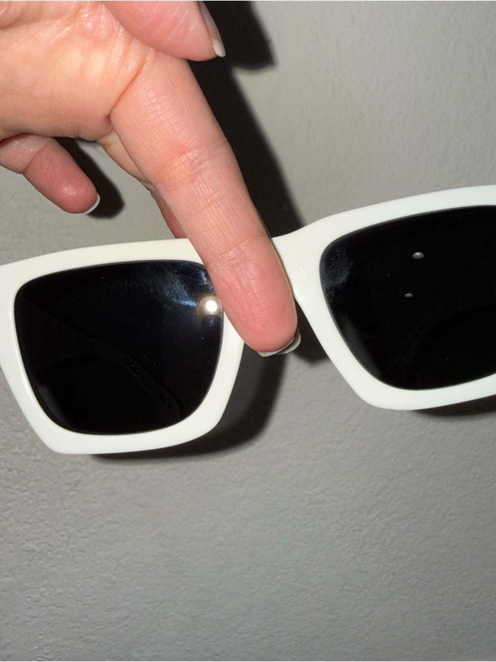Prada White Rectangular Sunglasses - Picture 7 of 11
